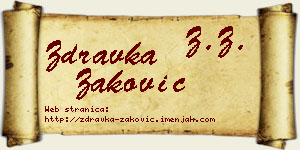 Zdravka Zaković vizit kartica